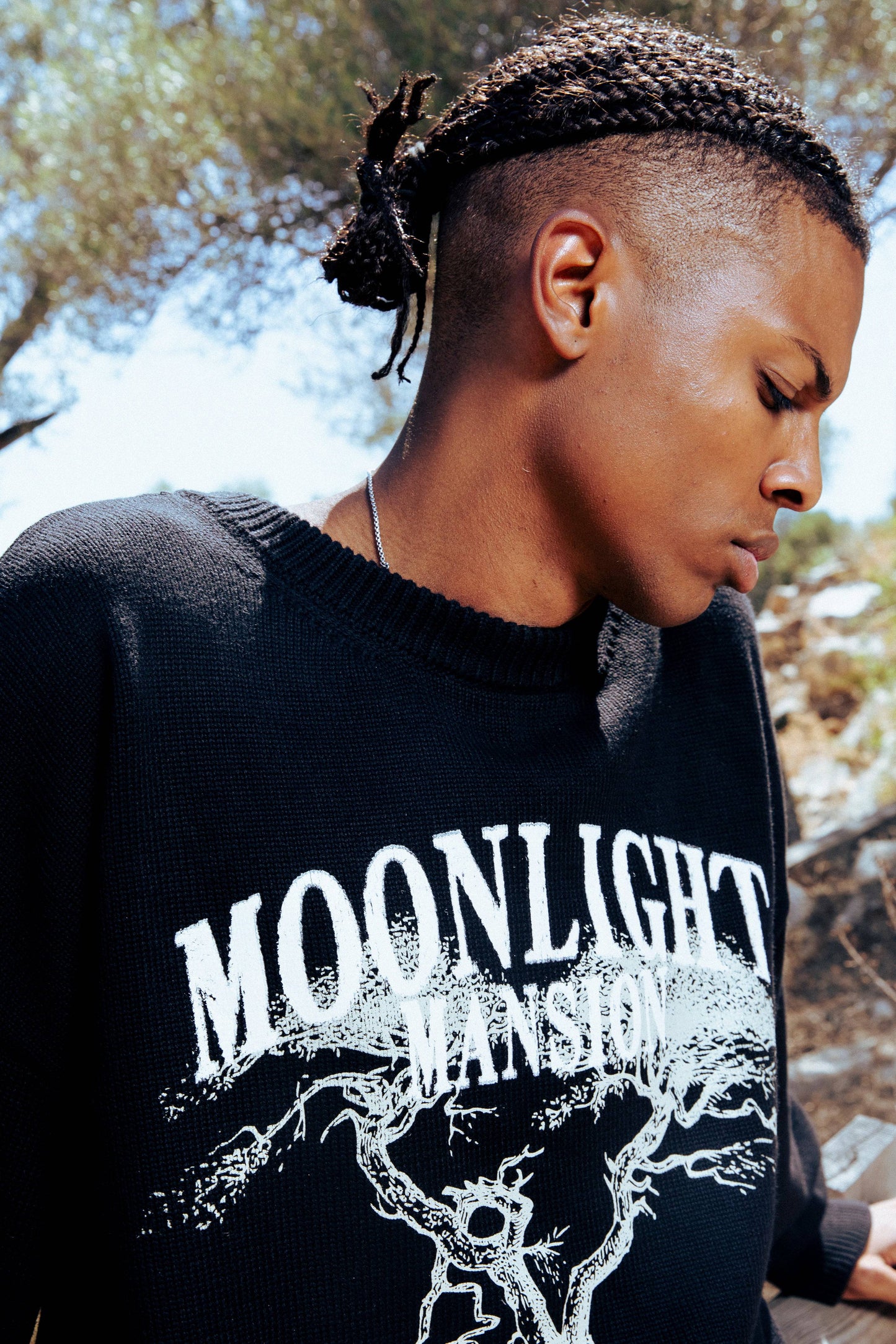 *TREE KNITSWEATER - Moonlight Mansion