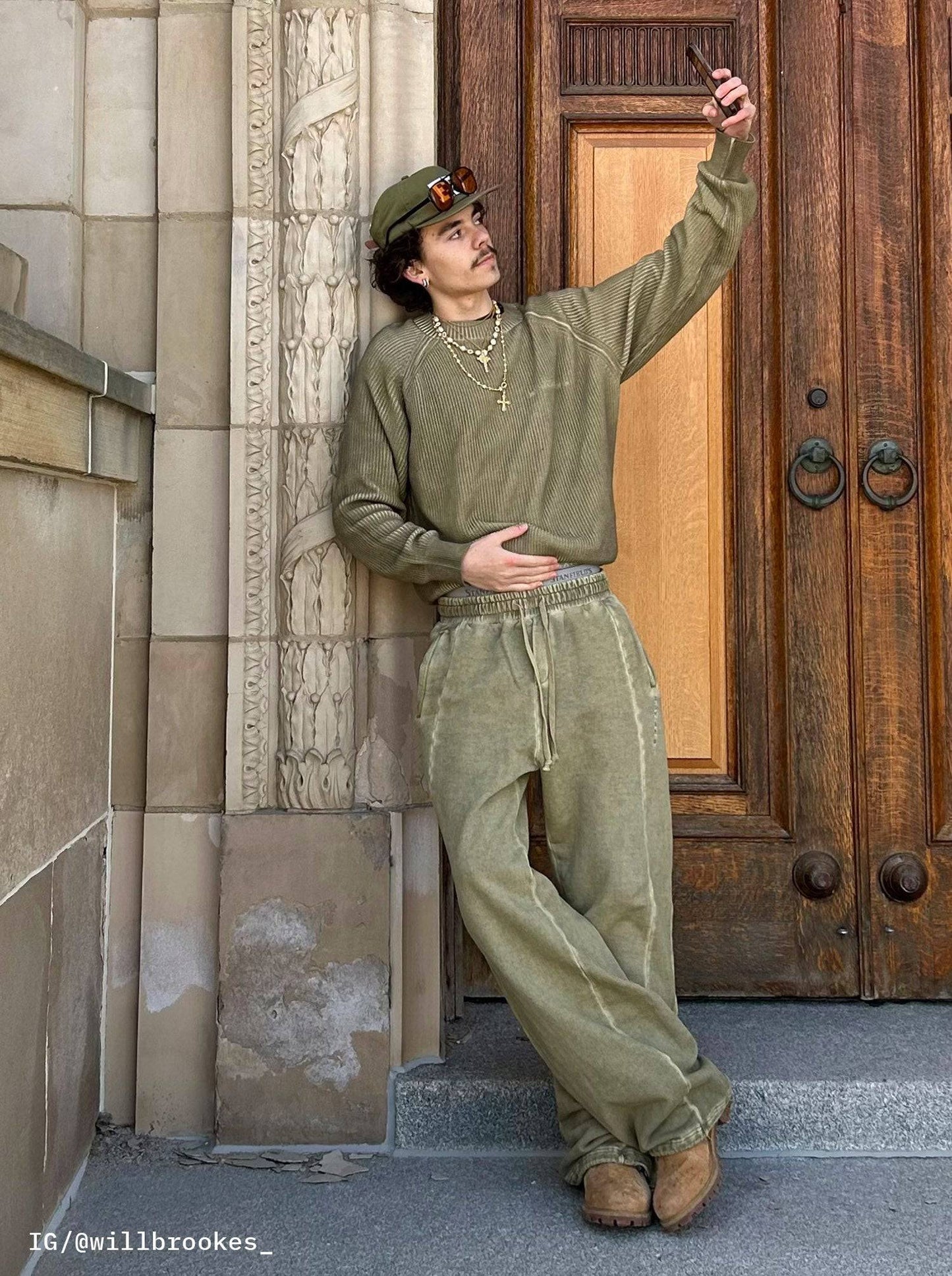 WASHED LINE - SWEATPANTS - DESERT YELLOW - Moonlight Mansion