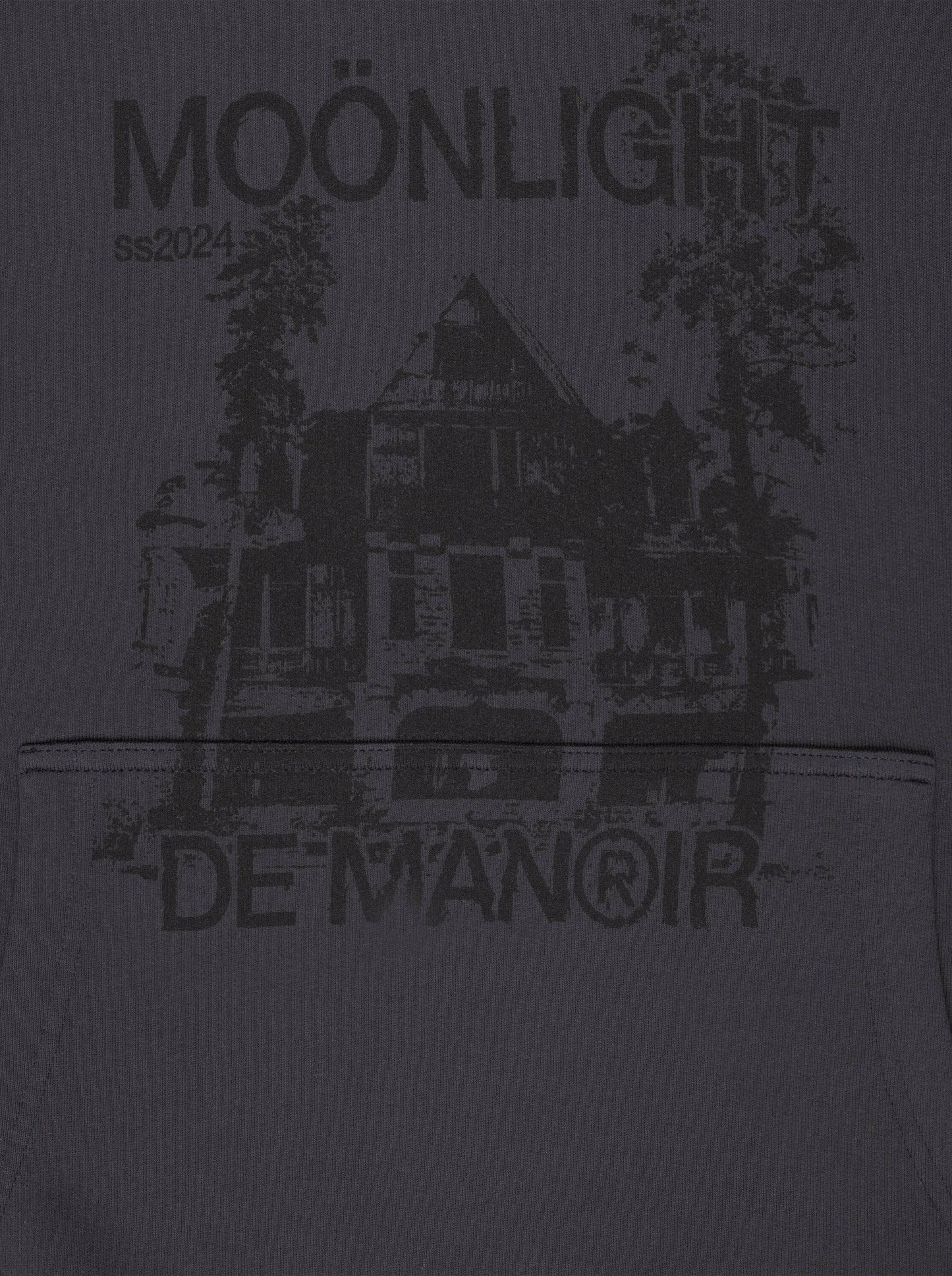 MANOIR HOODIE - DARK GREY - Moonlight Mansion