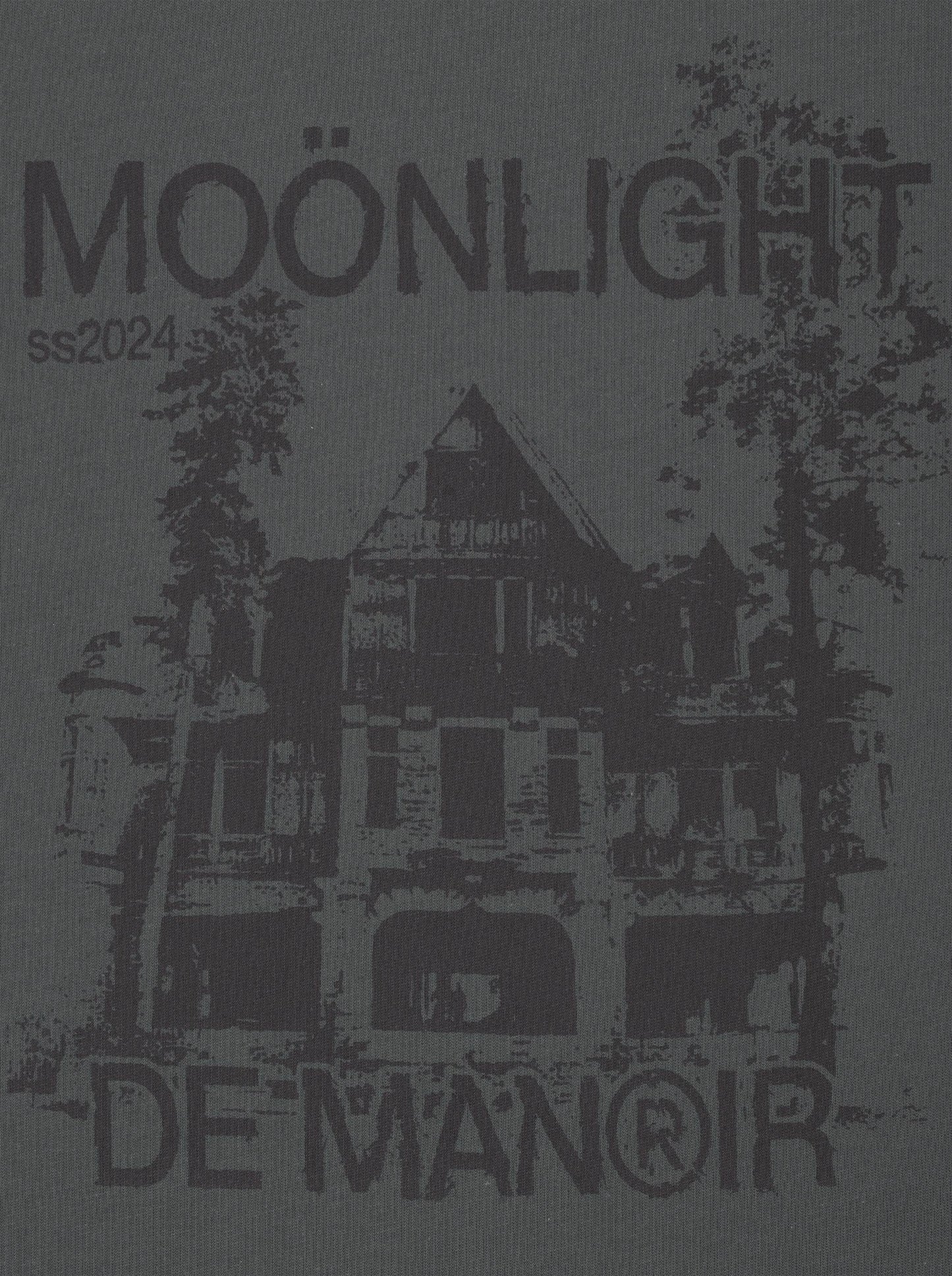 MANOIR T-SHIRT - DARK GREY - Moonlight Mansion