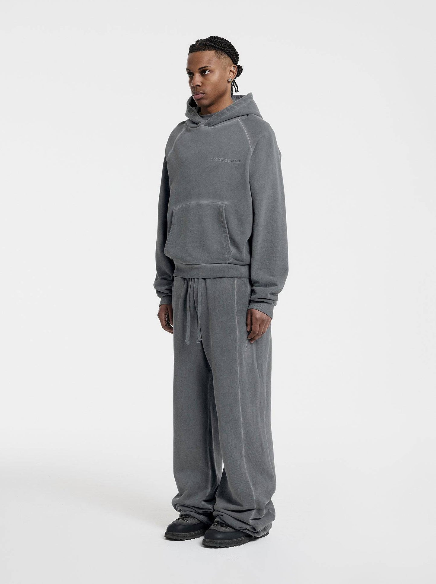 WASHED LINE - HOODIE - MOON GRAY - Moonlight Mansion