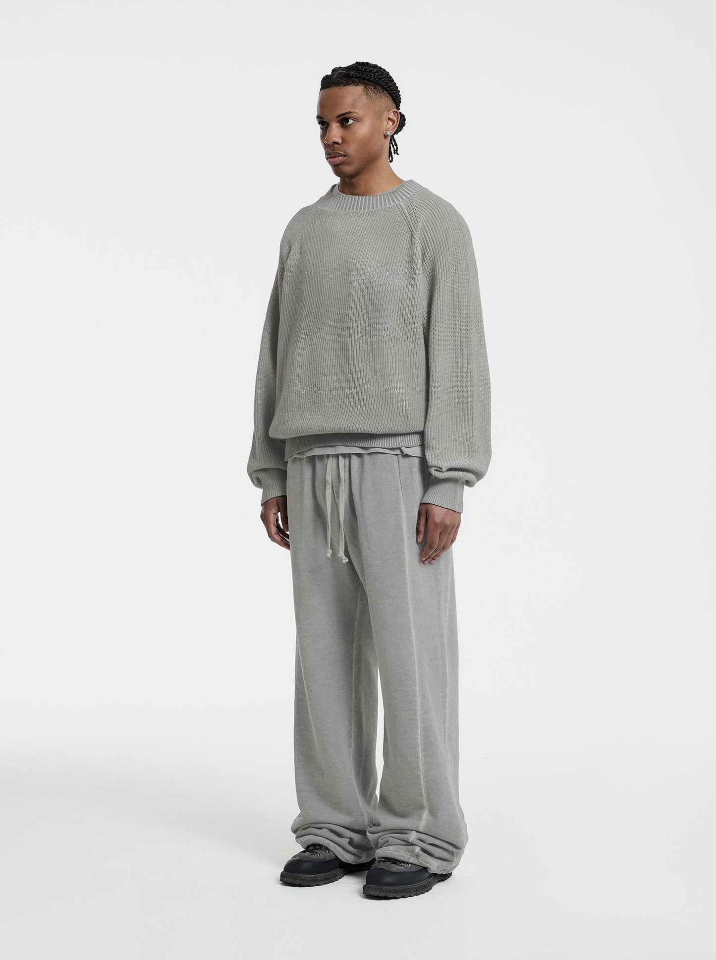 WASHED LINE - KNITSWEATER - IVORY BEIGE - Moonlight Mansion