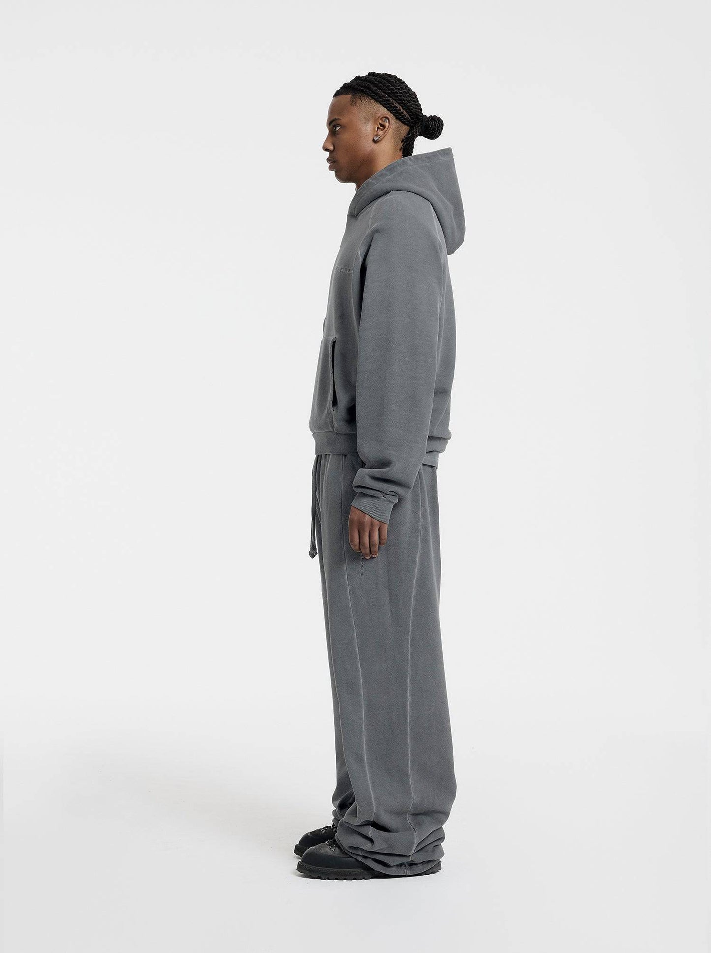 WASHED LINE - HOODIE - MOON GRAY - Moonlight Mansion