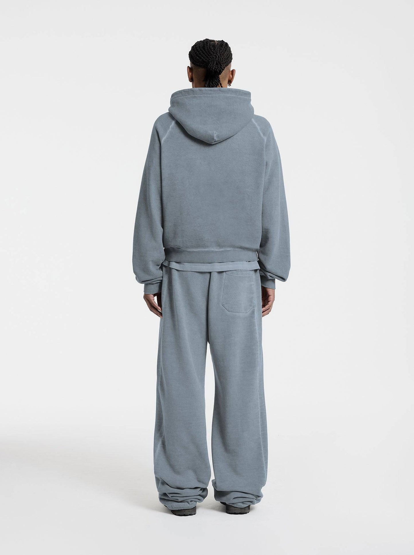 WASHED LINE - ZIP-UP - DUST BLUE - Moonlight Mansion