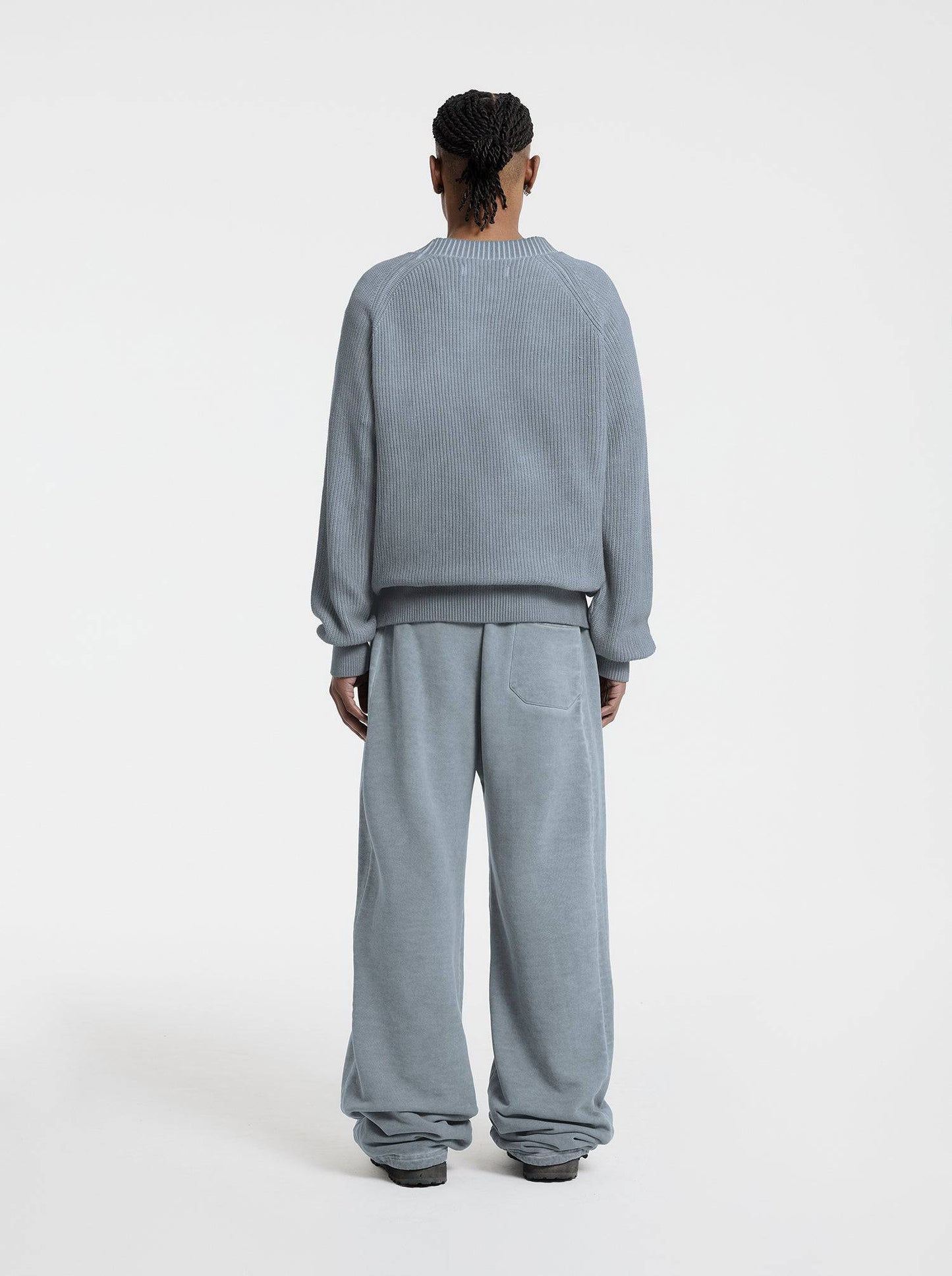 WASHED LINE - KNITSWEATER - DUST BLUE - Moonlight Mansion