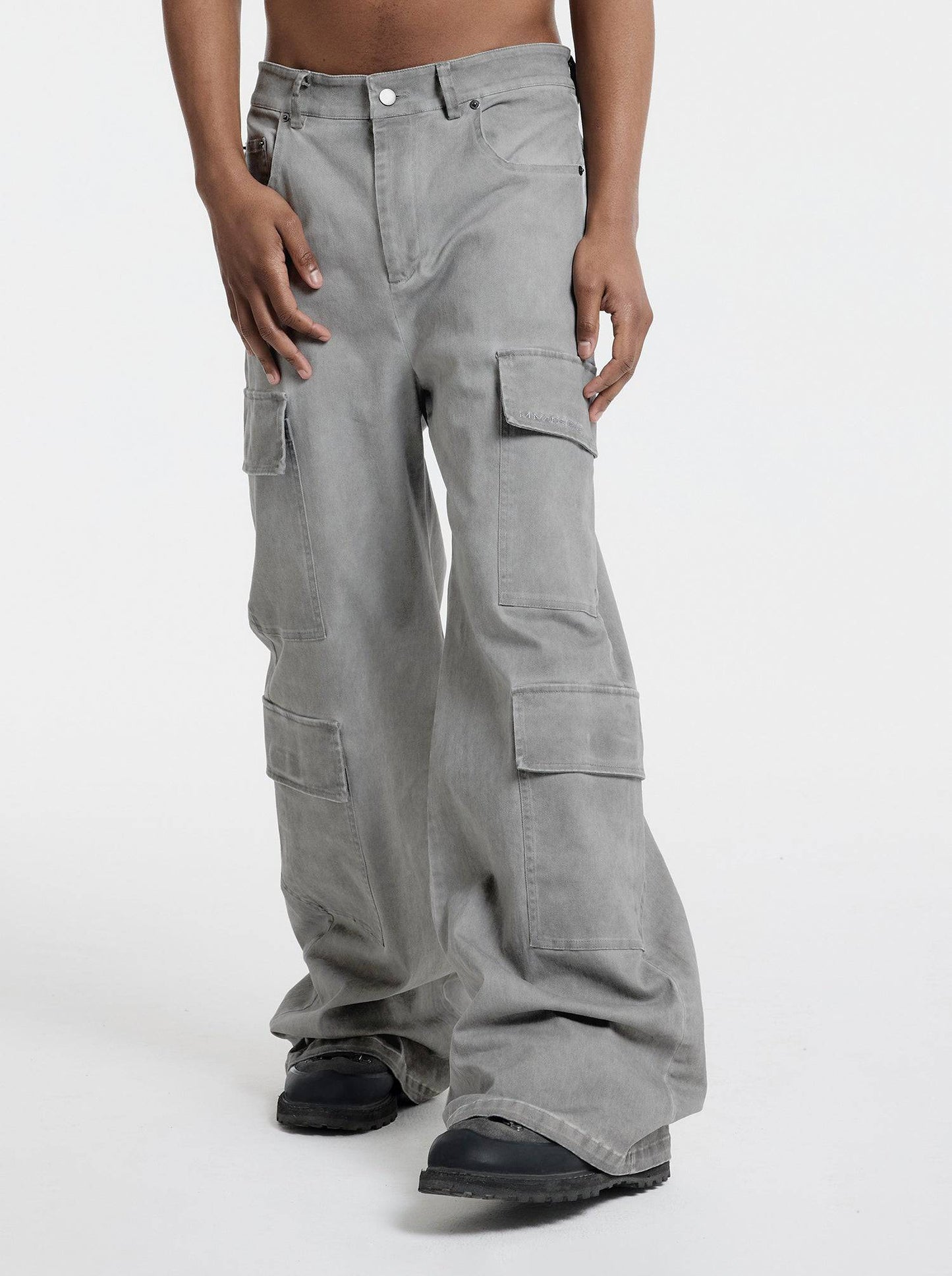WASHED LINE - CARGOPANTS - IVORY BEIGE
