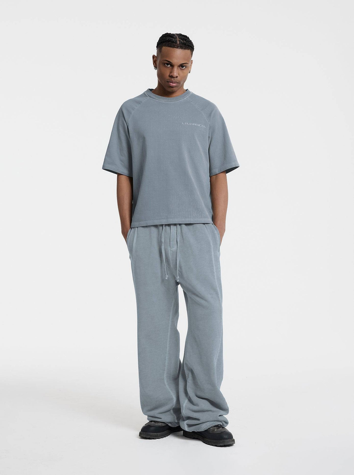 WASHED LINE - TSHIRT - DUST BLUE - Moonlight Mansion