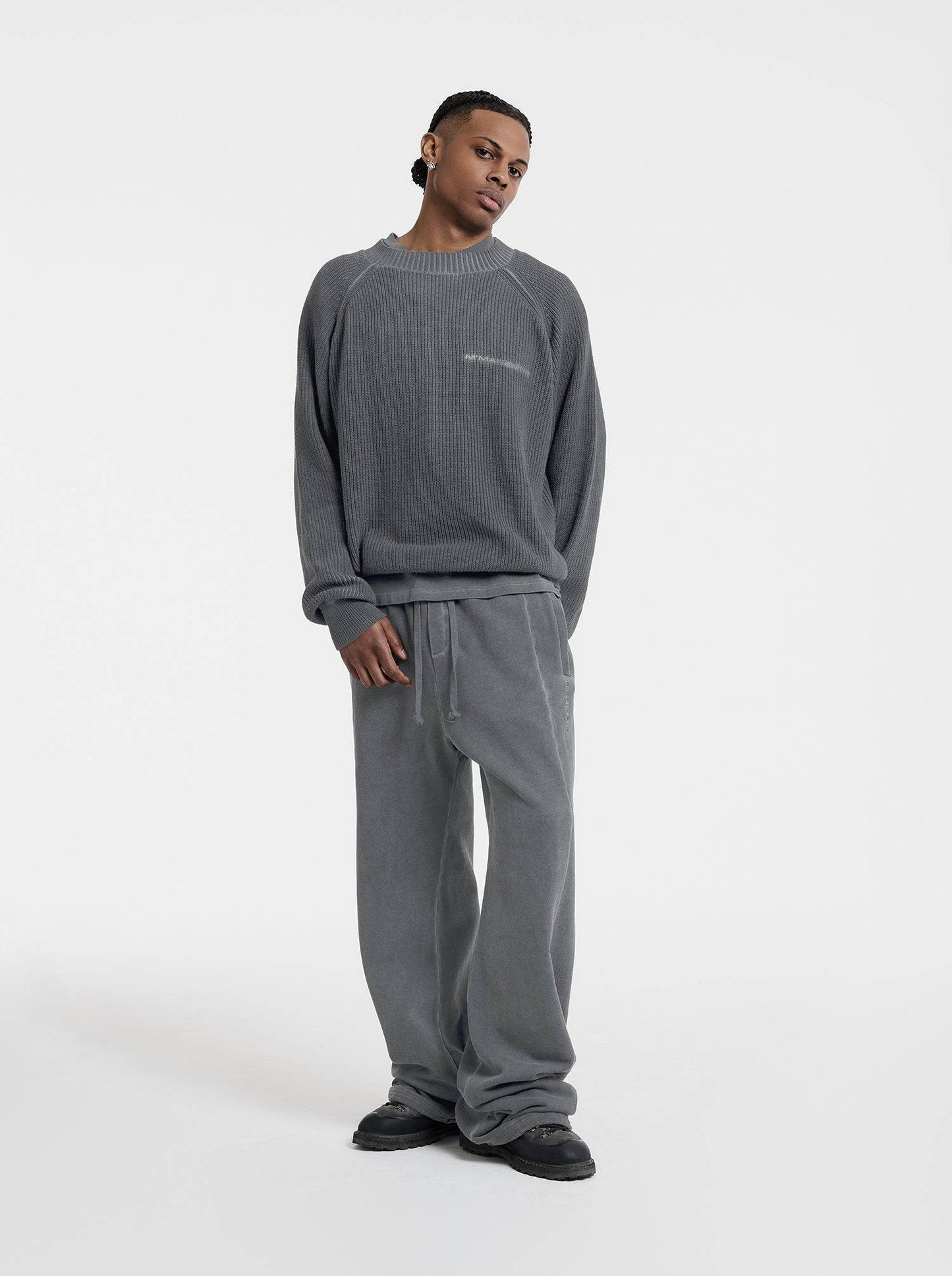 WASHED LINE - KNITSWEATER - MOON GRAY - Moonlight Mansion