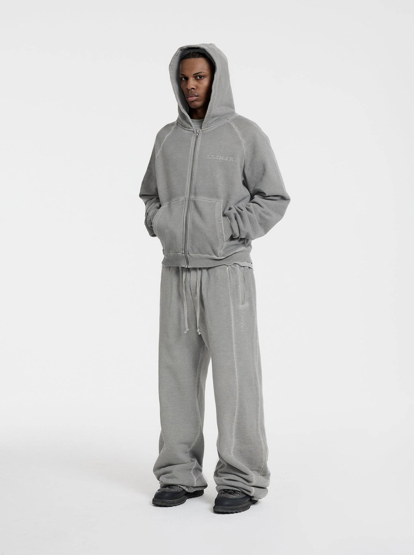 WASHED LINE - ZIP-UP - IVORY BEIGE - Moonlight Mansion