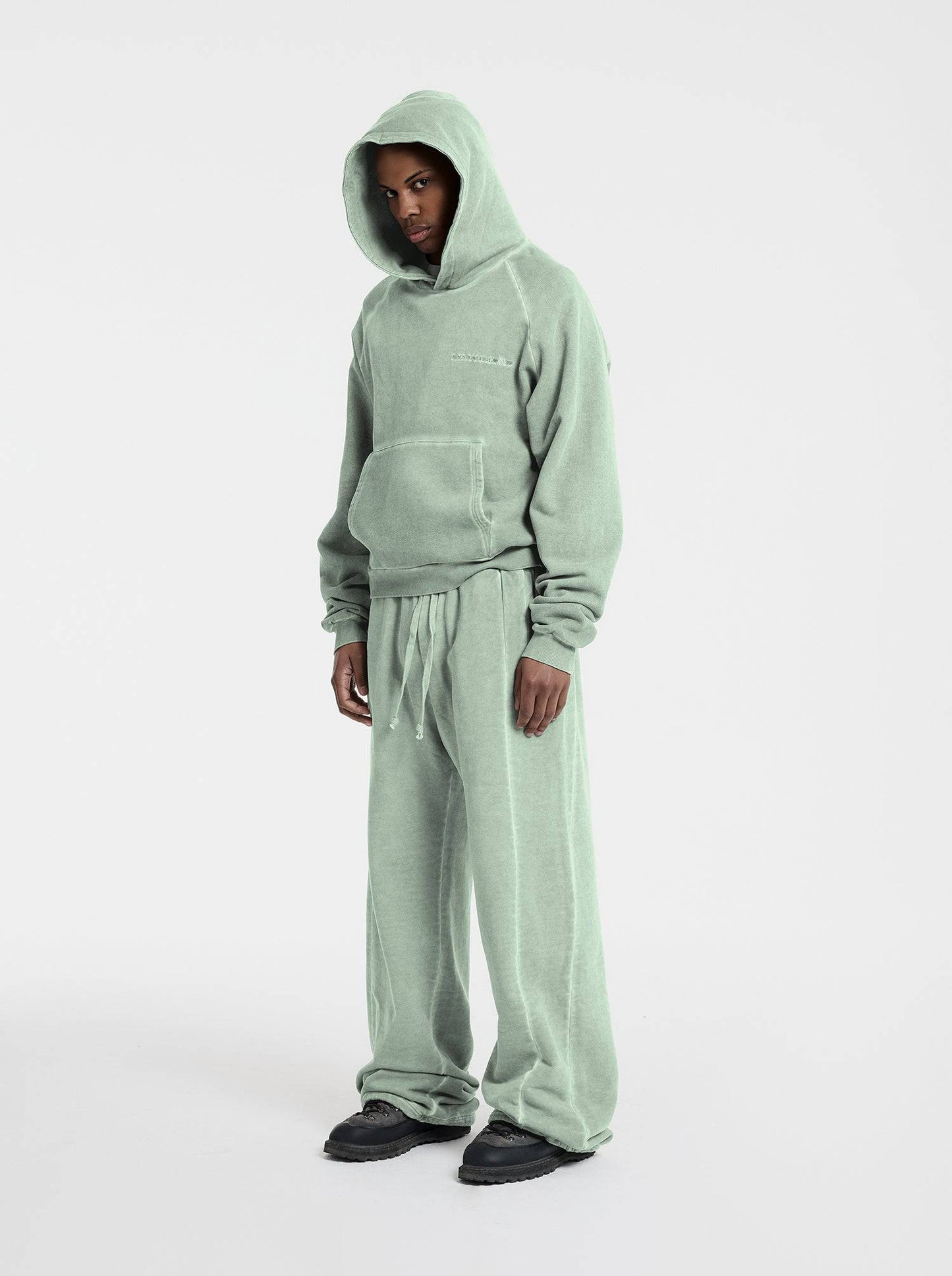 WASHED LINE - HOODIE - MUTE GREEN - Moonlight Mansion