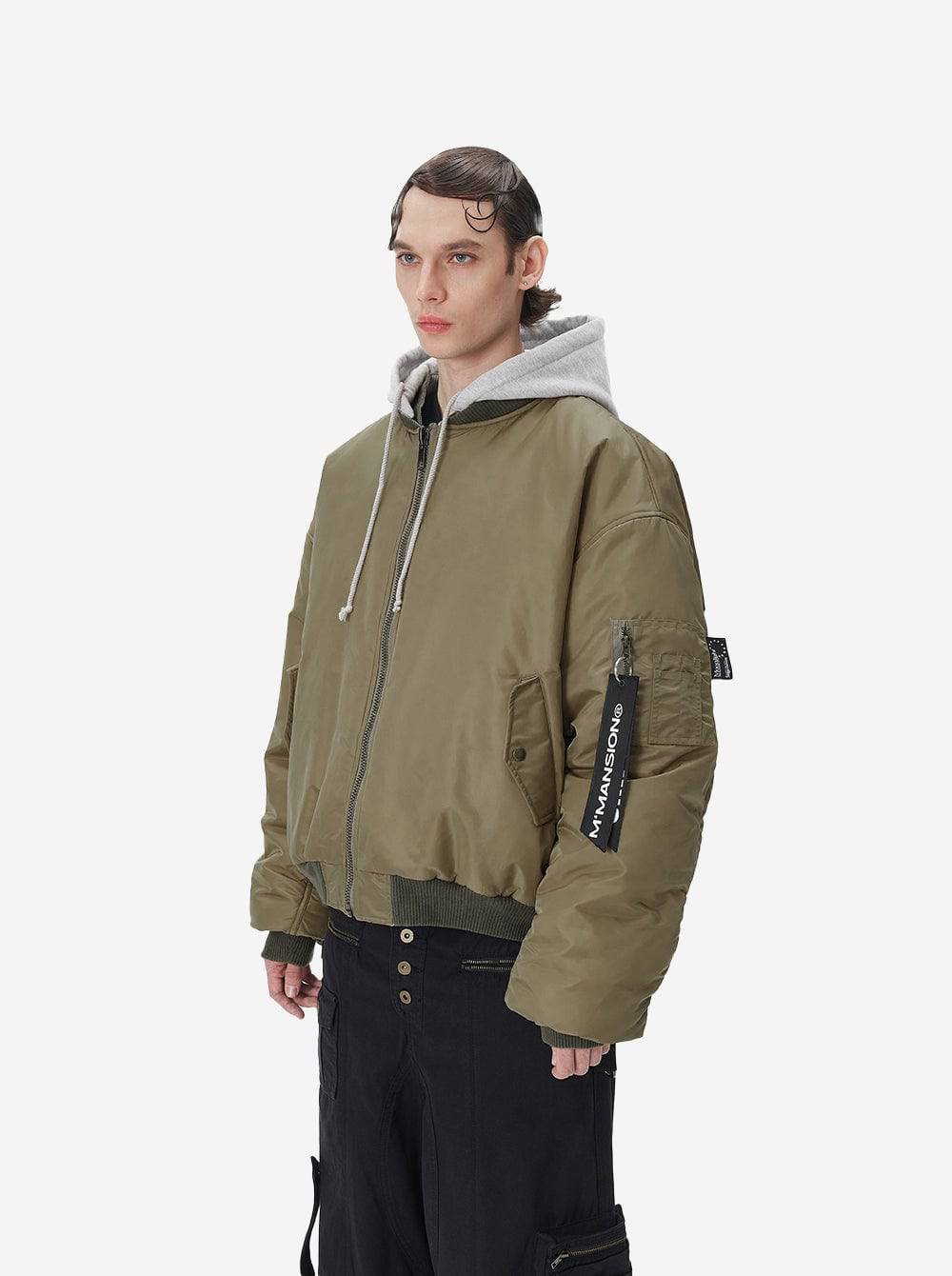 UNIFORM BOMBER - MILITARY GREEN / GREY - Moonlight Mansion