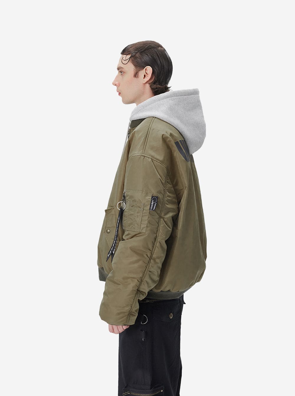 UNIFORM BOMBER - MILITARY GREEN / GREY - Moonlight Mansion