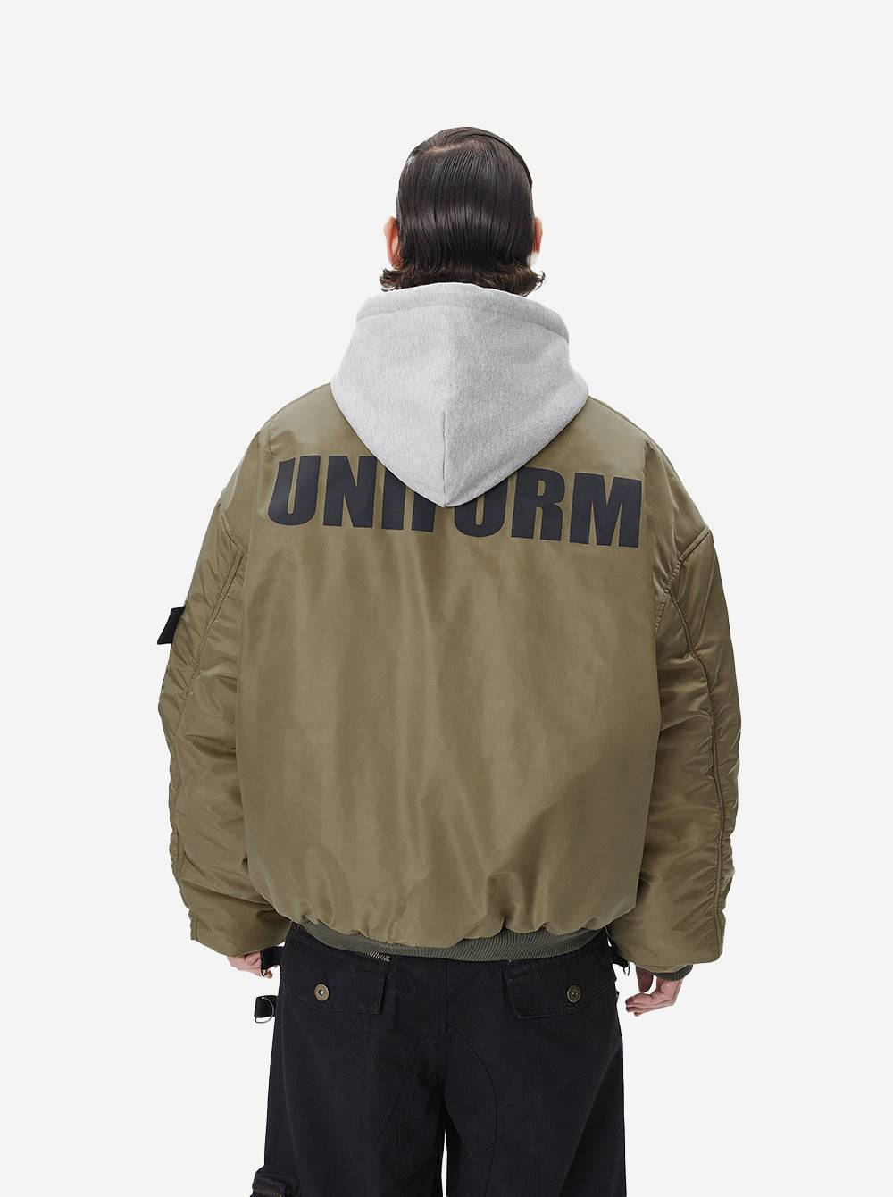 UNIFORM BOMBER - MILITARY GREEN / GREY - Moonlight Mansion