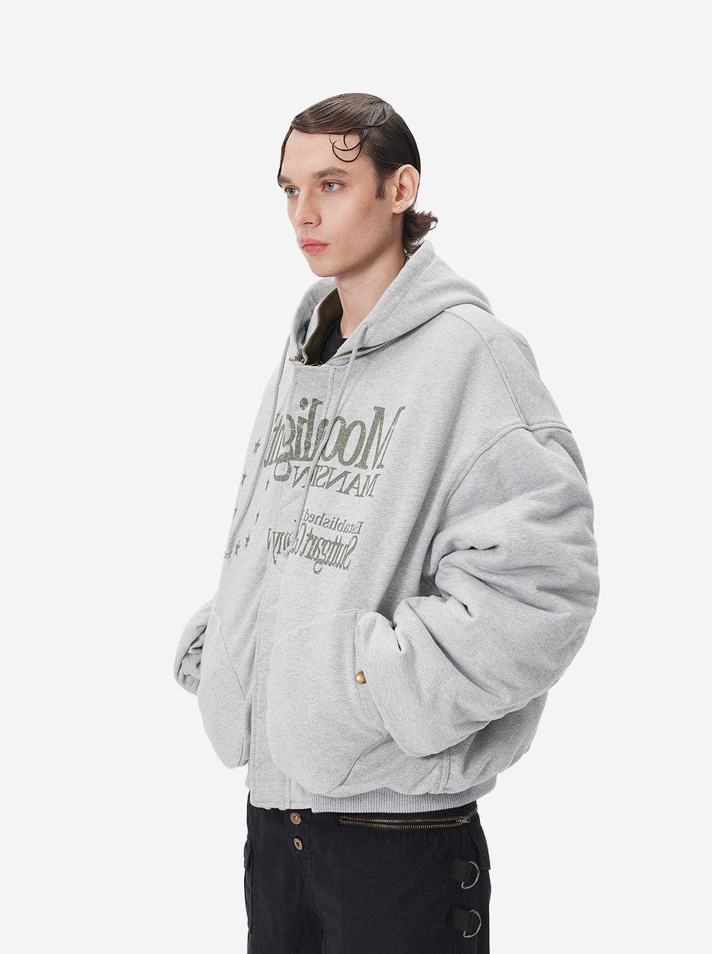 UNIFORM BOMBER - MILITARY GREEN / GREY - Moonlight Mansion
