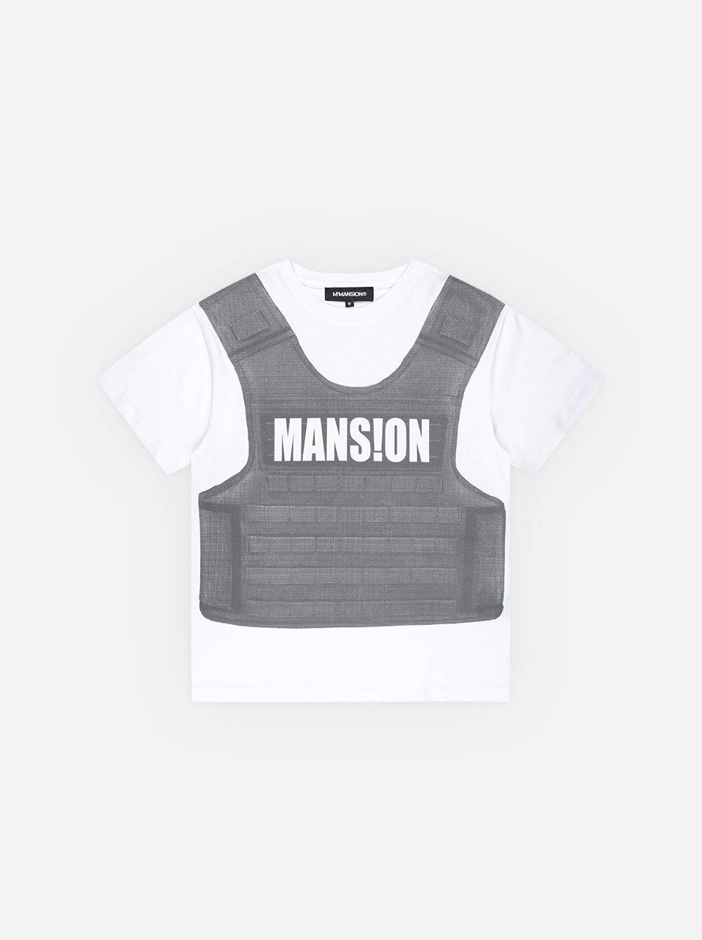 BULLET VEST T-SHIRT - WHITE - Moonlight Mansion