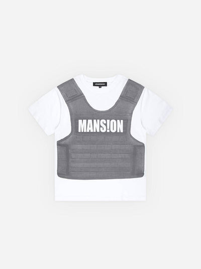 BULLET VEST T-SHIRT - WHITE - Moonlight Mansion