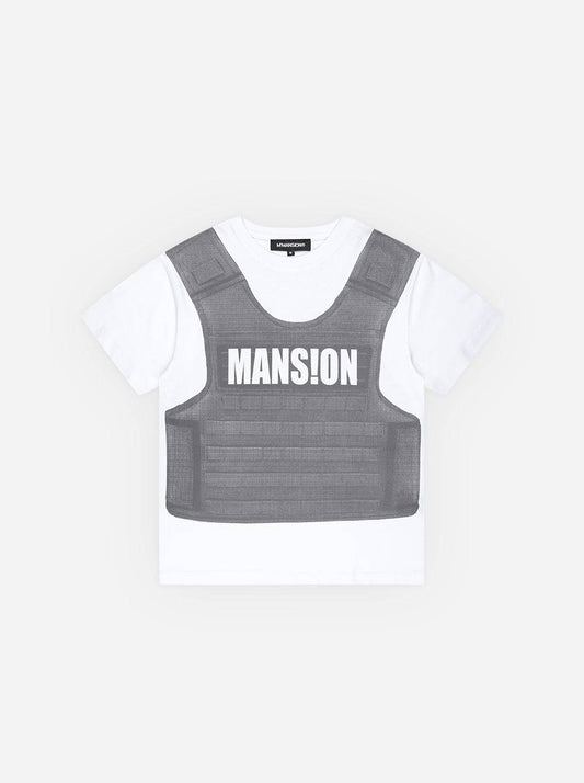 BULLET VEST T-SHIRT - WHITE - Moonlight Mansion