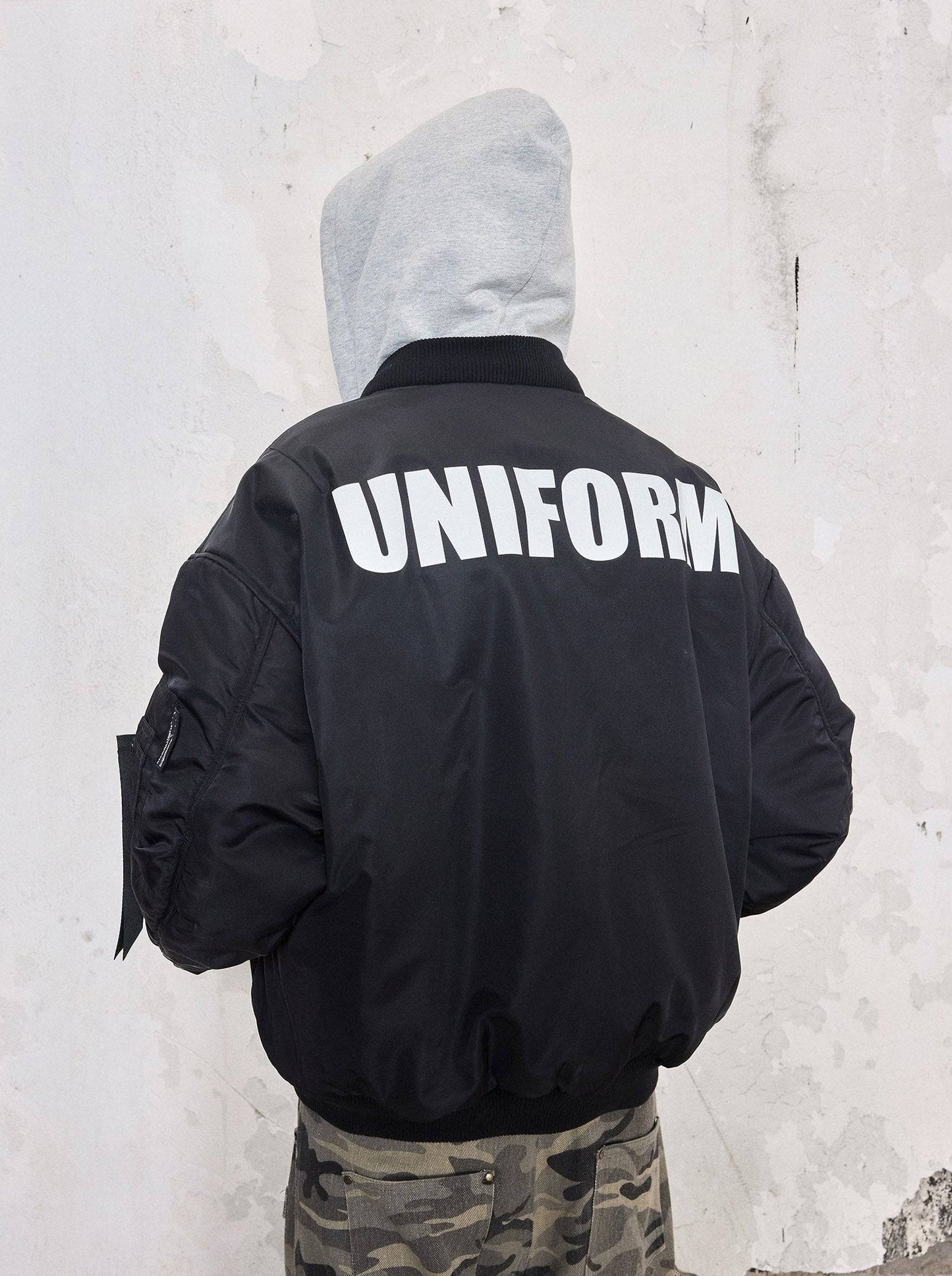 UNIFORM BOMBER - BLACK / GREY - Moonlight Mansion