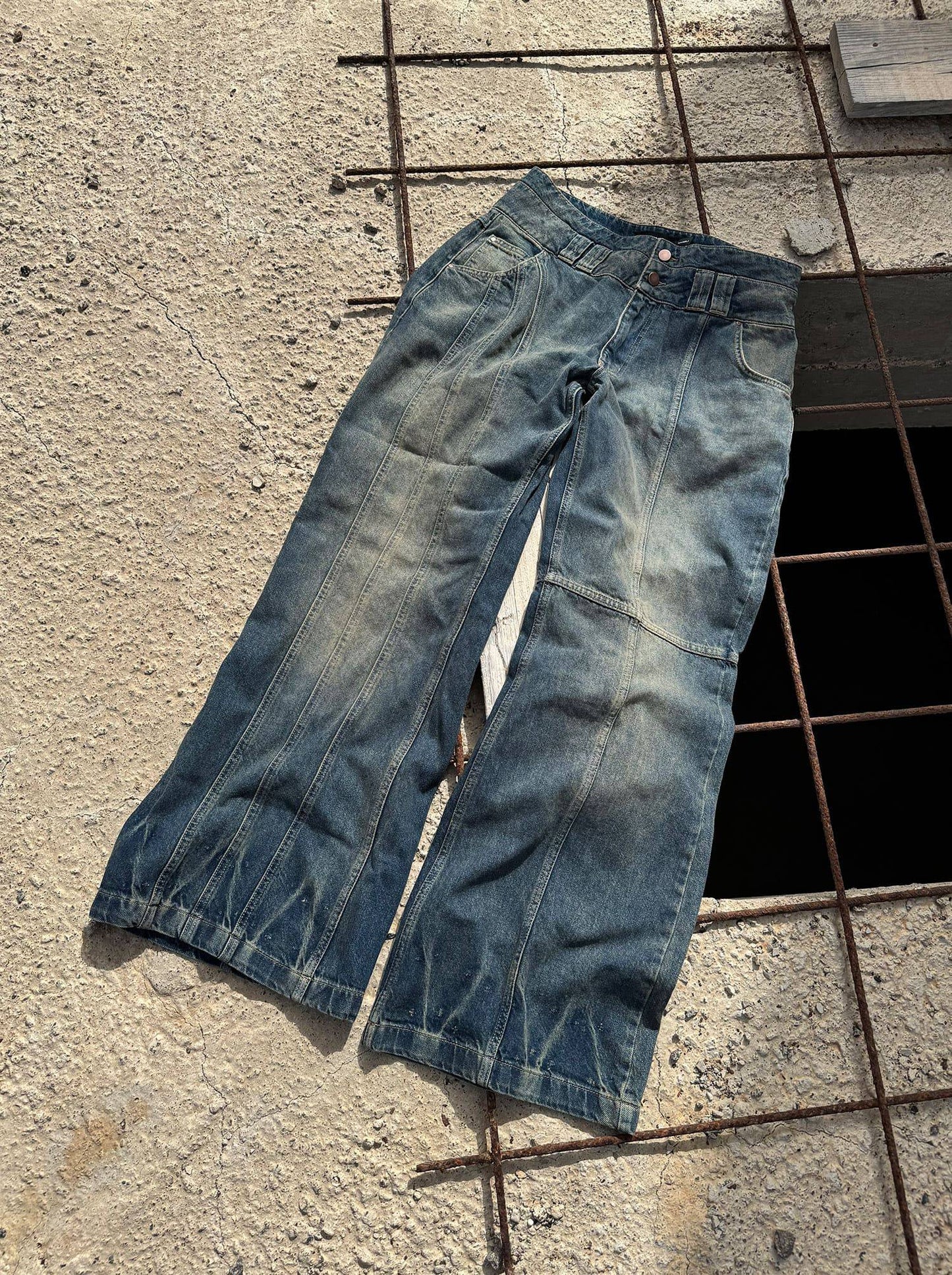 CONSTRUCTION DENIM YELLOW BLUE - Moonlight Mansion