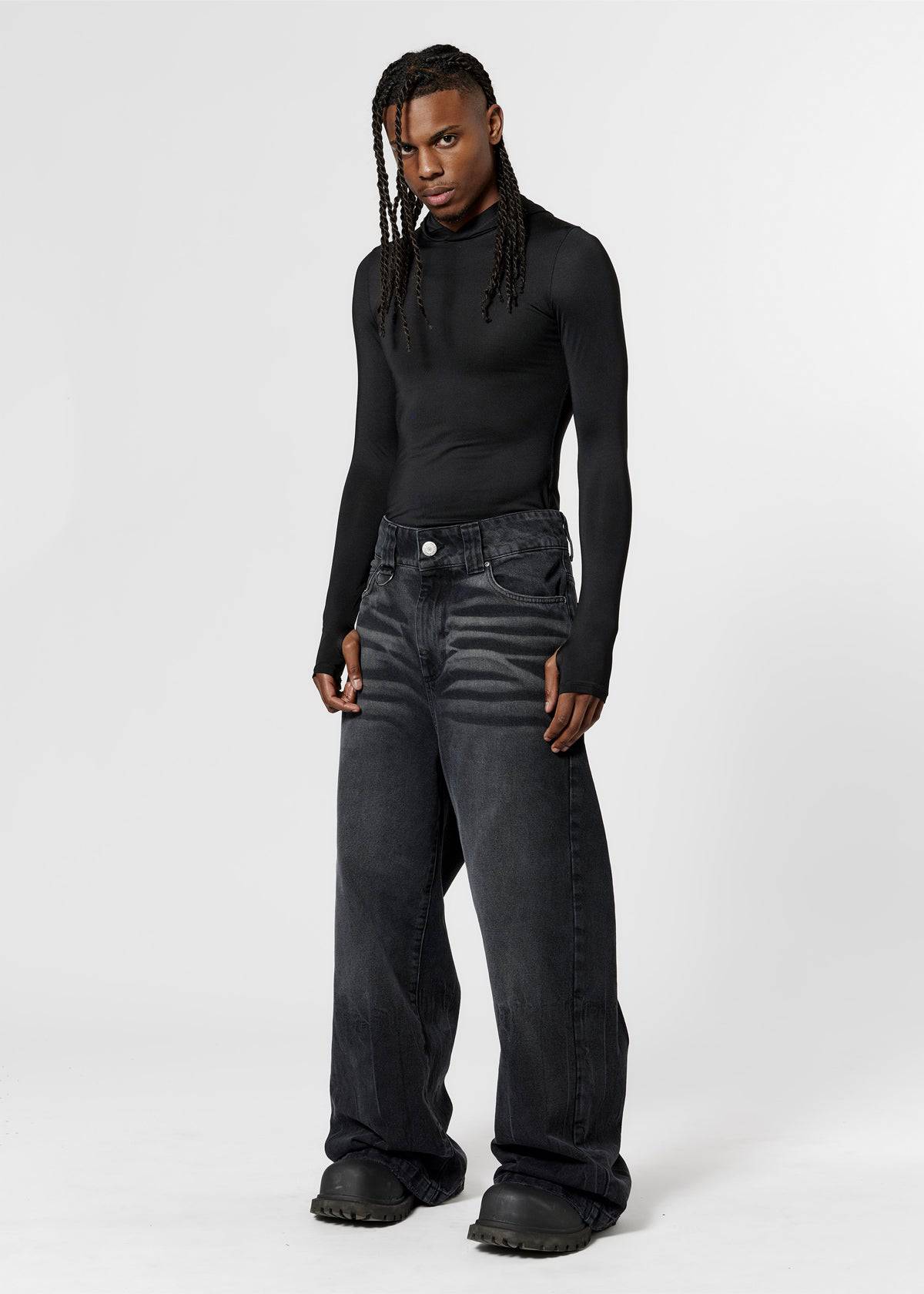 SILHOUETTE DENIM - FADED BLACK - Moonlight Mansion
