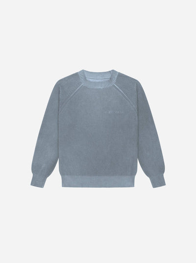 WASHED LINE - KNITSWEATER - DUST BLUE - Moonlight Mansion