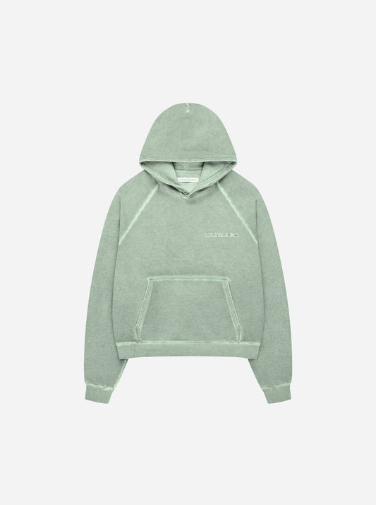 WASHED LINE - HOODIE - MUTE GREEN - Moonlight Mansion