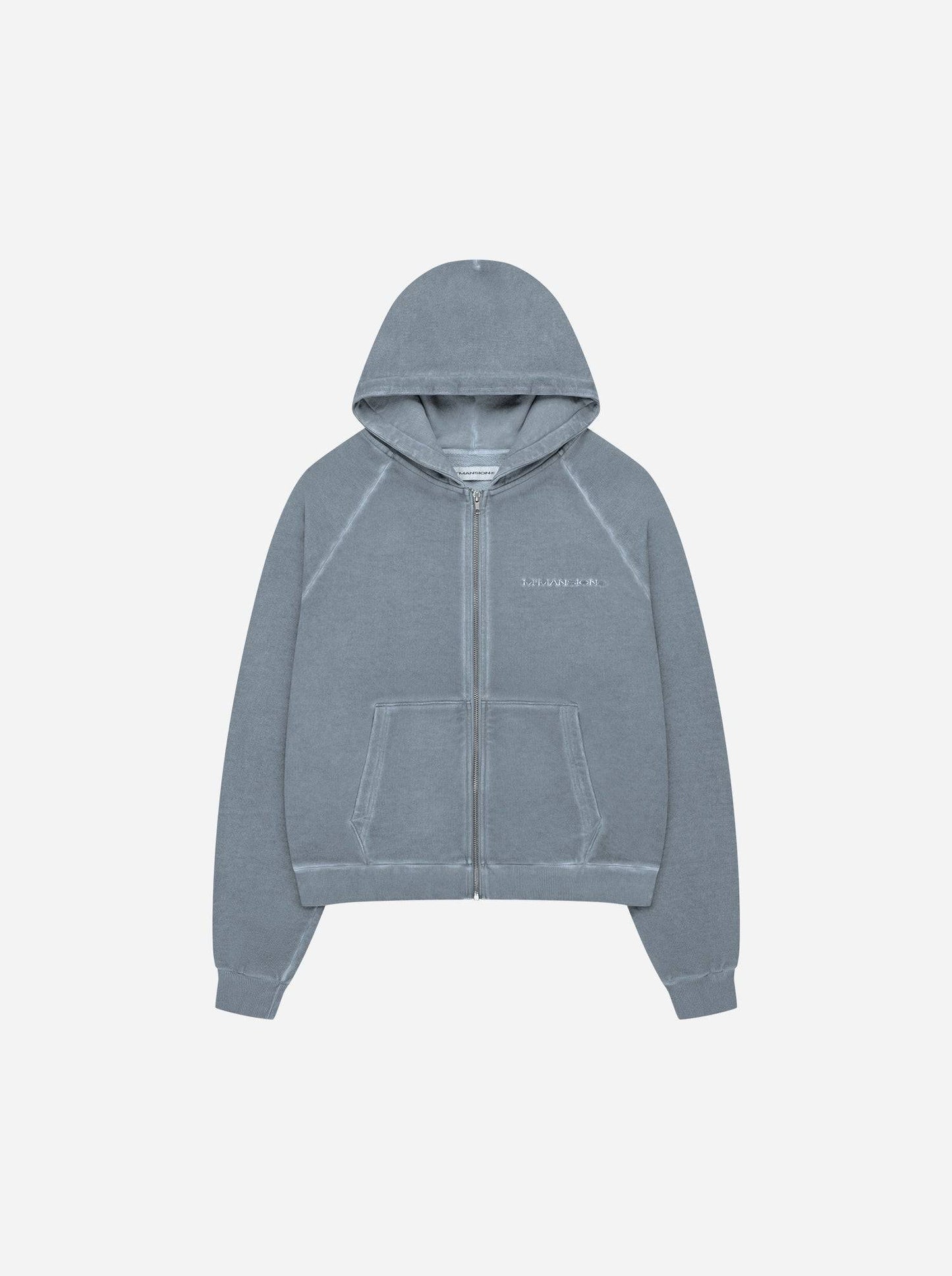 WASHED LINE - ZIP-UP - DUST BLUE - Moonlight Mansion