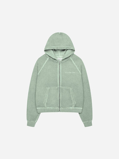 WASHED LINE - ZIP-UP - MUTE GREEN - Moonlight Mansion