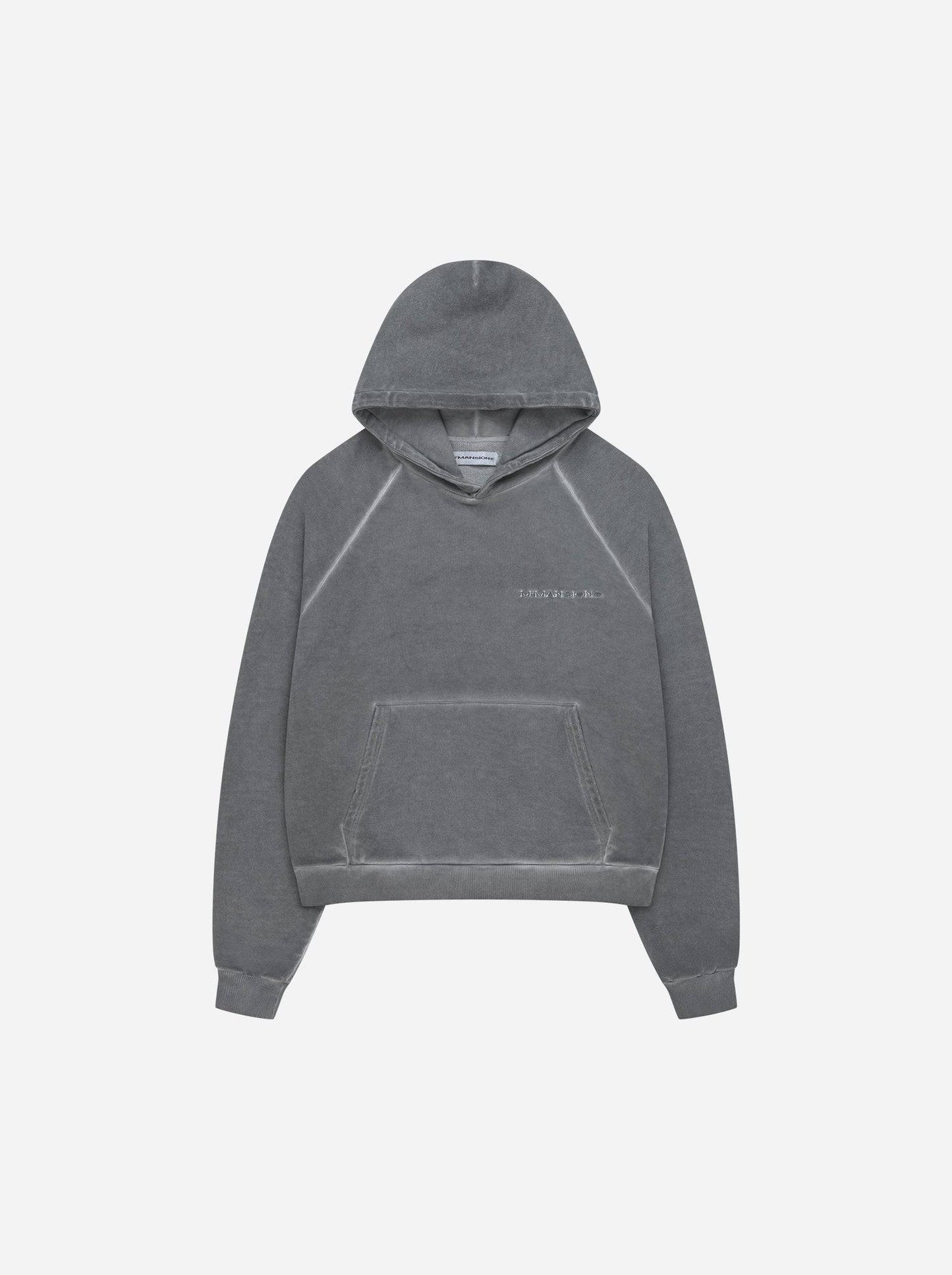 WASHED LINE - HOODIE - MOON GRAY - Moonlight Mansion