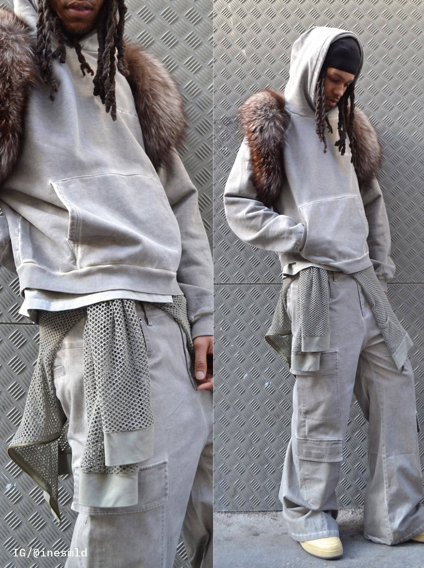 WASHED LINE - HOODIE - IVORY BEIGE