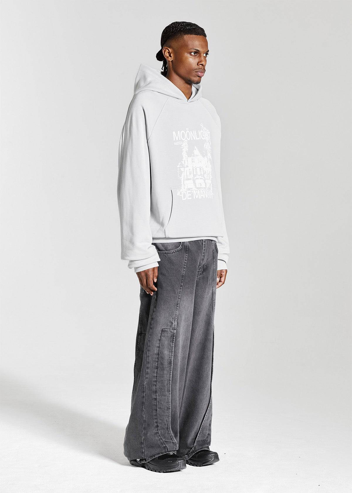 MANOIR HOODIE - LIGHT GREY - Moonlight Mansion