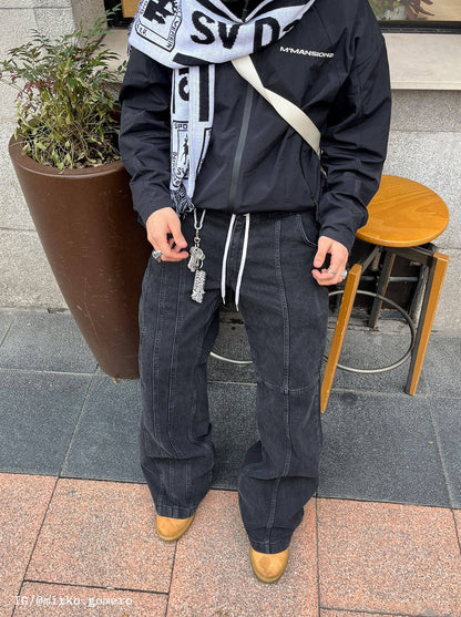 CONSTRUCTION DENIM BLACK - Moonlight Mansion