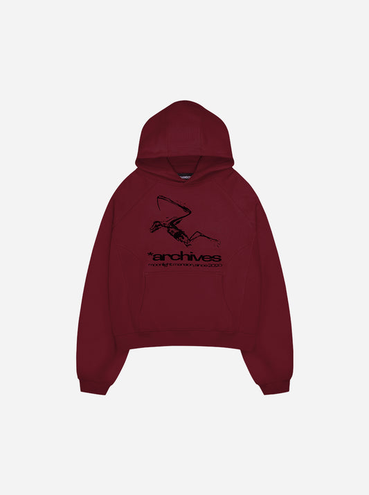 *ARCHIVES HOODIE - Bordeaux Red
