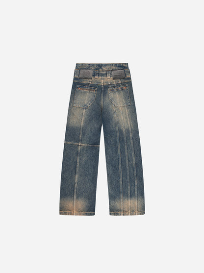 CONSTRUCTION DENIM YELLOW BLUE