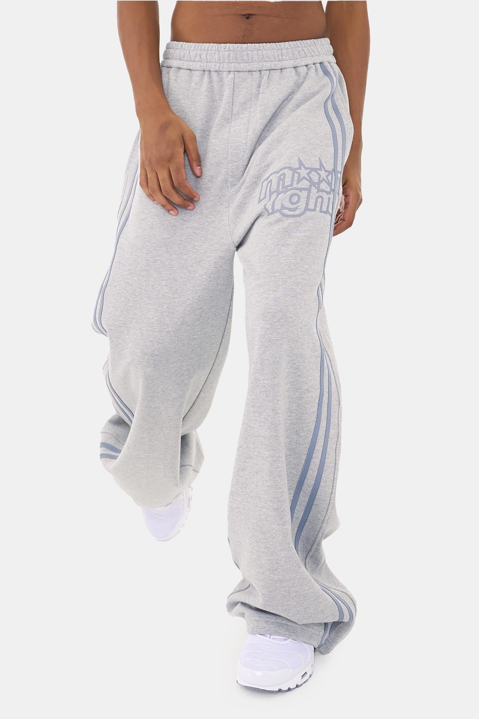 Grey sweatpants with sale white stars