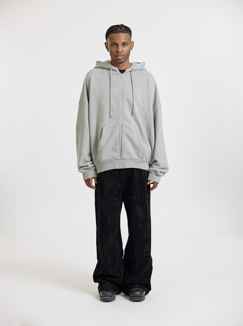 GUNSHOT ZIP-UP - MELANGE GREY