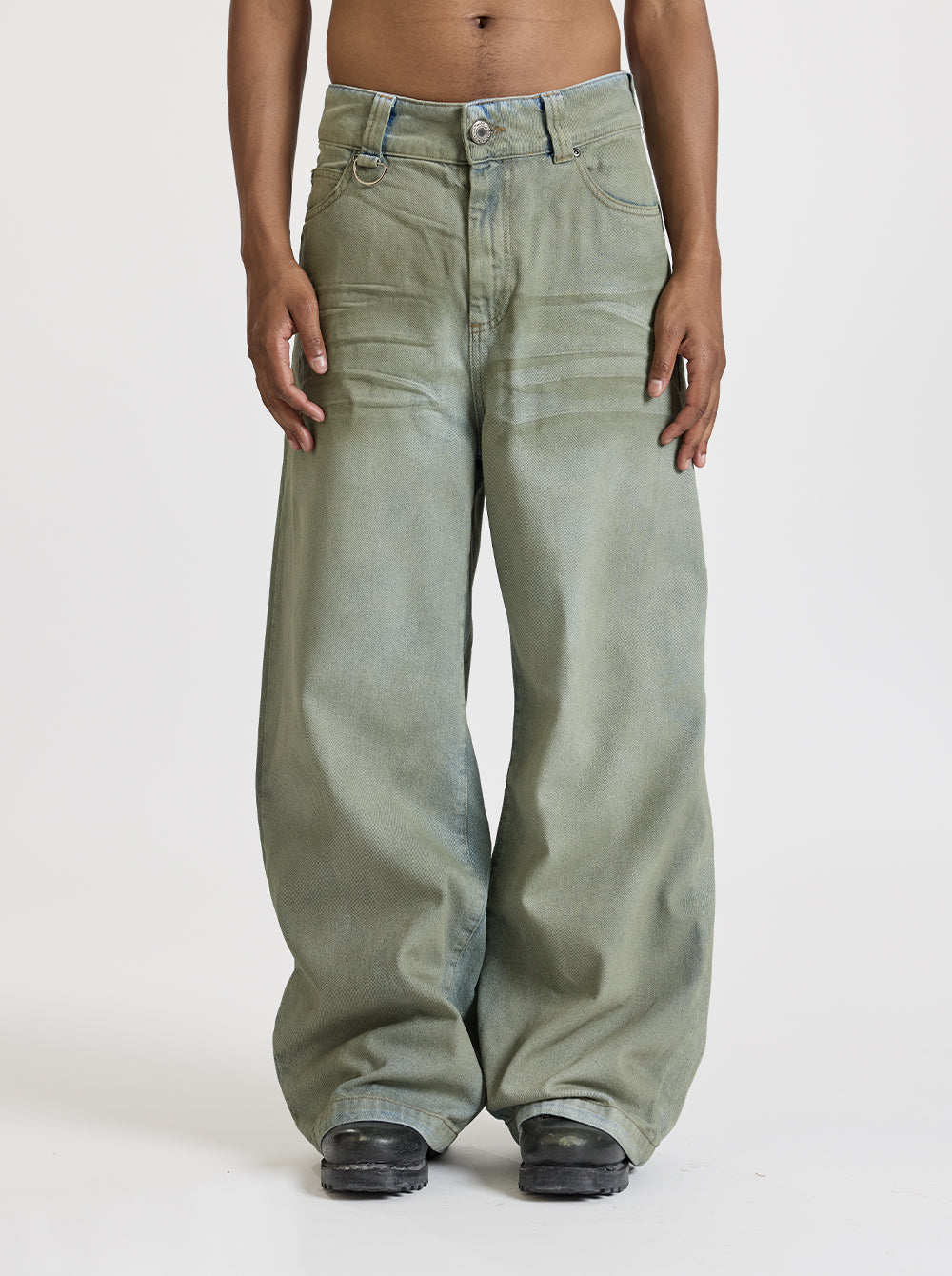 SILHOUETTE DENIM - USED GREEN | Moonlight Mansion