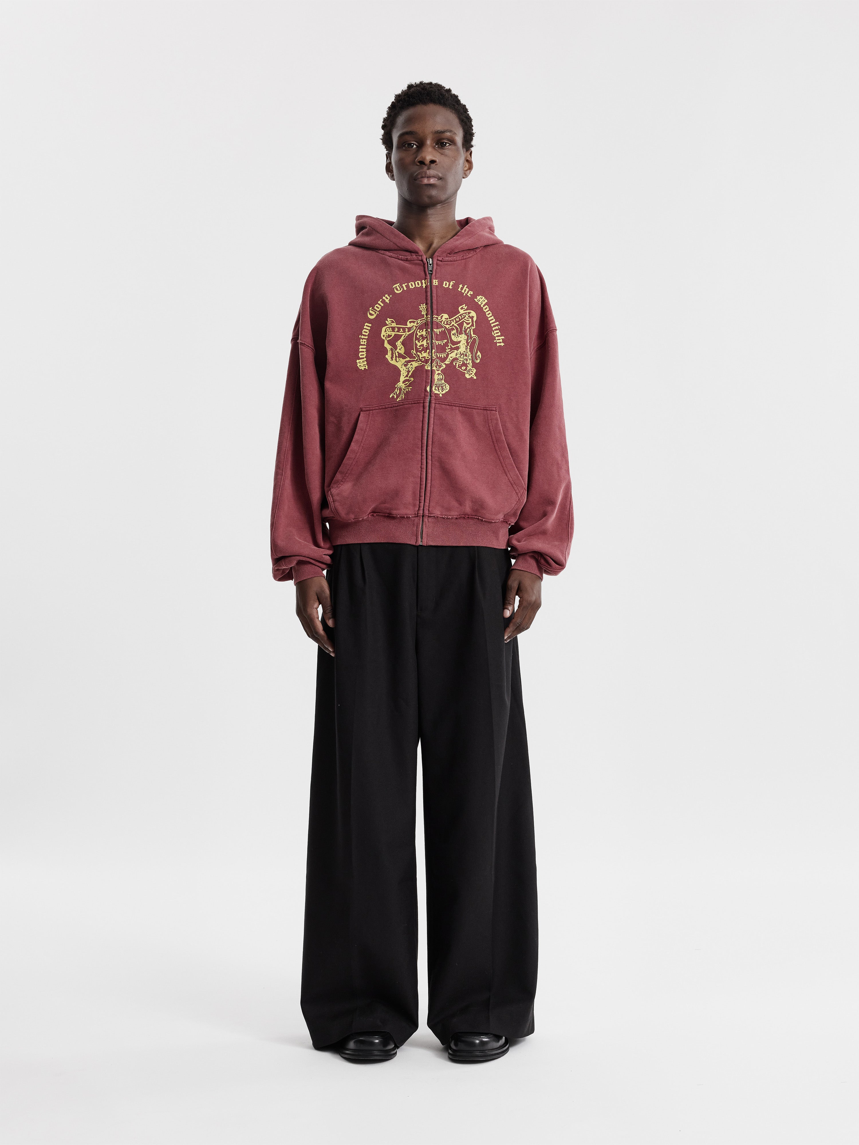 COAT OF ARMS ZIP-UP - RED – Moonlight Mansion