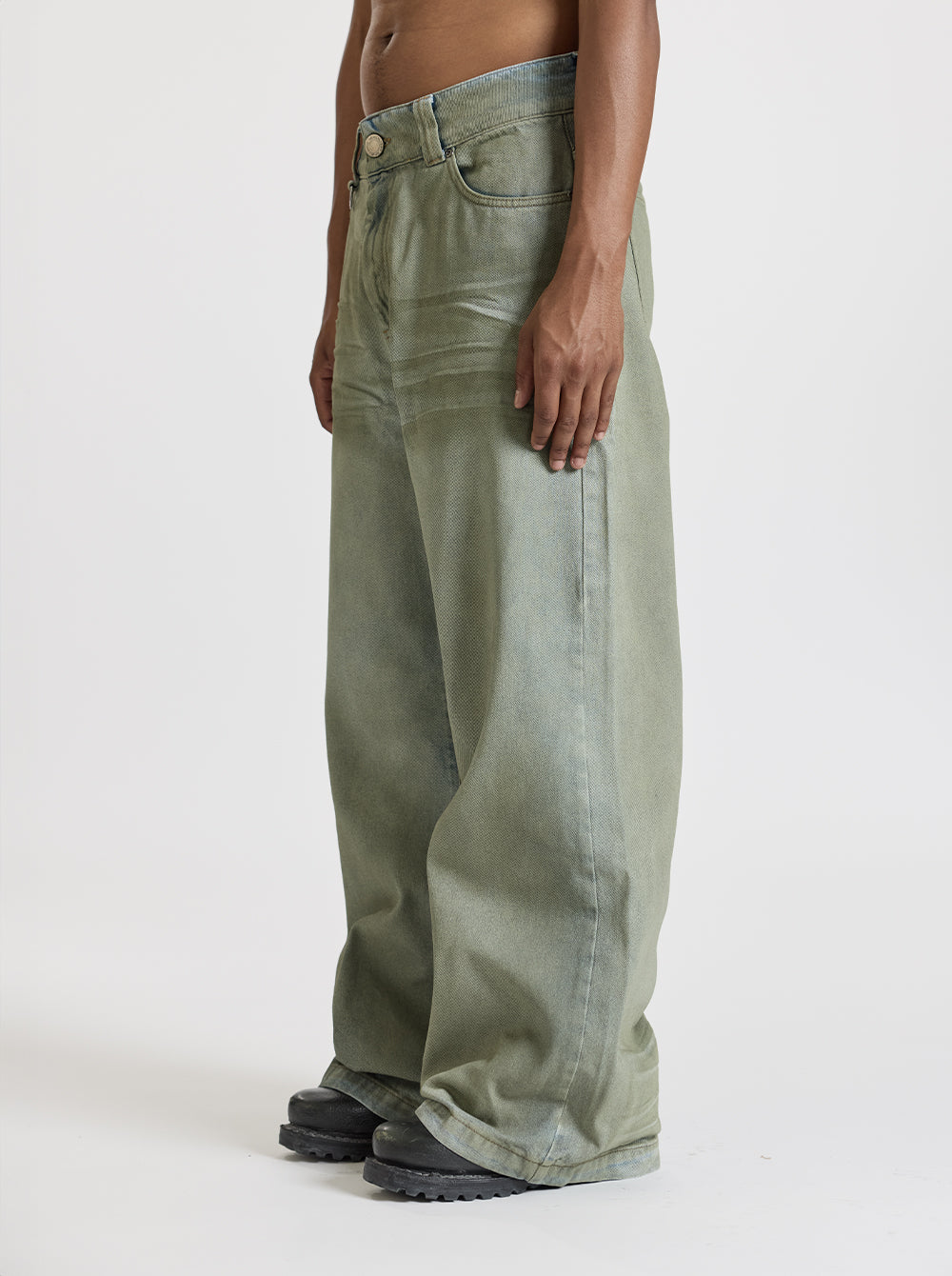 パンツ moonlightmansion SILHOUETTE DENIM SILHOUETTE DENIM - FADED BLACK | Moonlight Mansion
