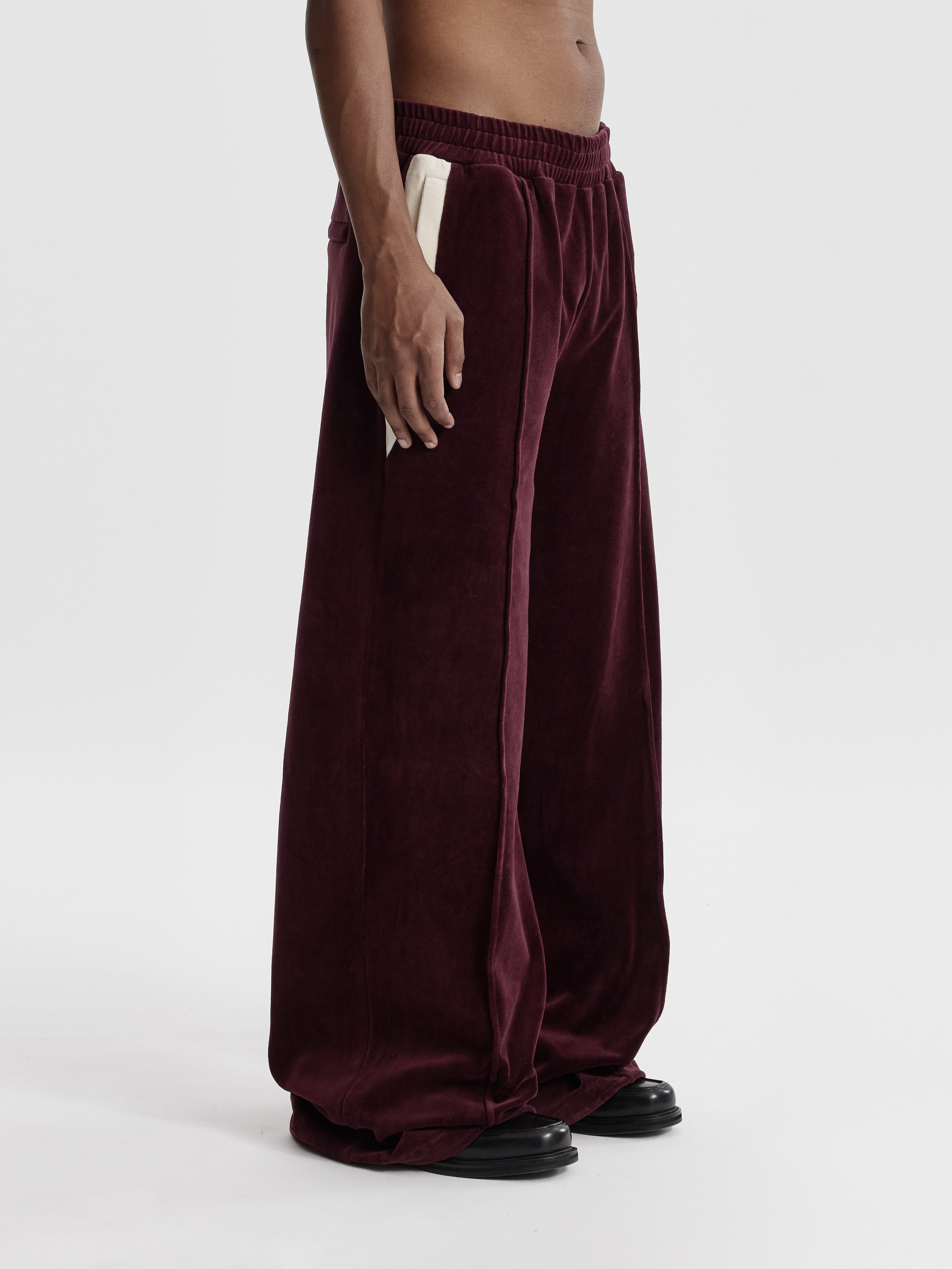 OCOBHRK VELVET PANTS - BORDEAUX | Moonlight Mansion