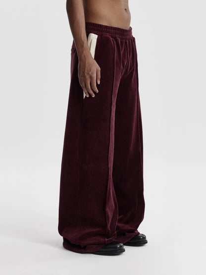 OCOBHRK VELVET PANTS - BORDEAUX - Moonlight Mansion