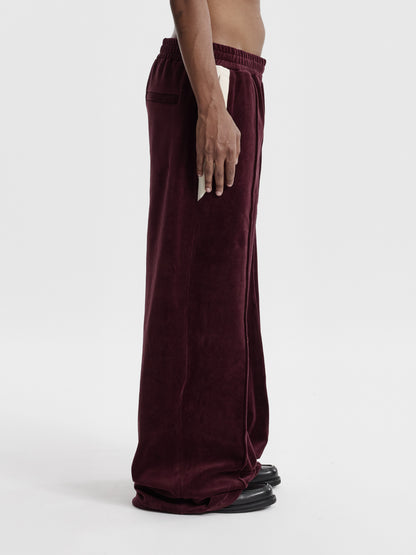 OCOBHRK VELVET PANTS - BORDEAUX - Moonlight Mansion