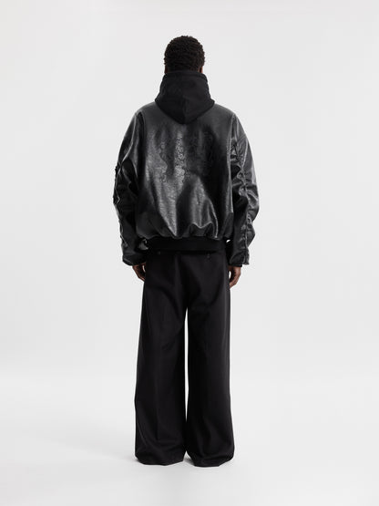 COAT OF ARMS BOMBER - BLACK - Moonlight Mansion