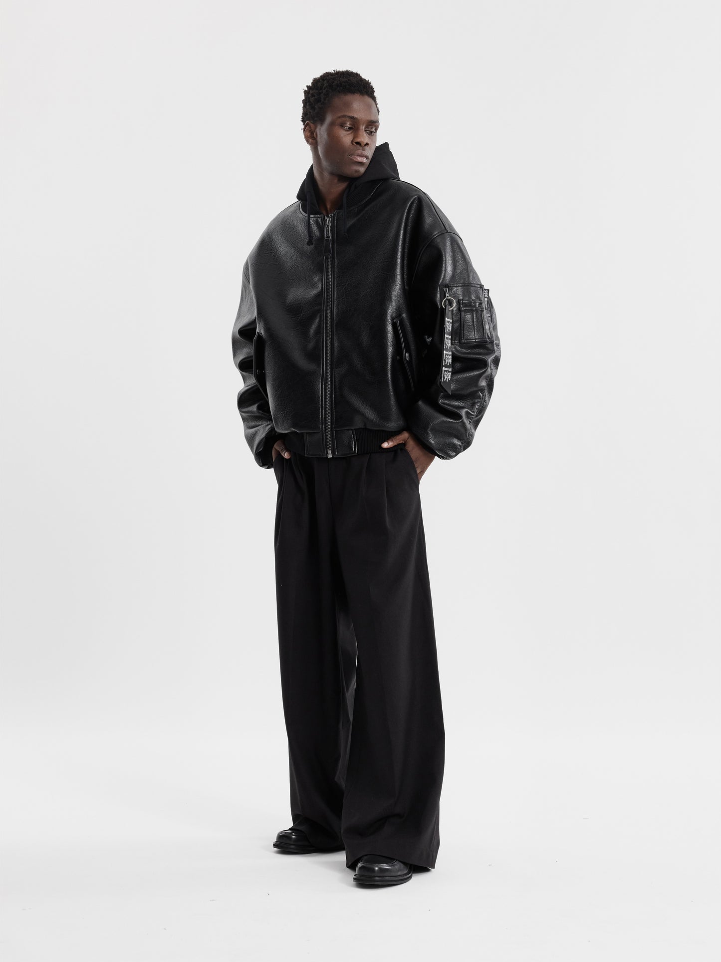 COAT OF ARMS BOMBER - BLACK - Moonlight Mansion