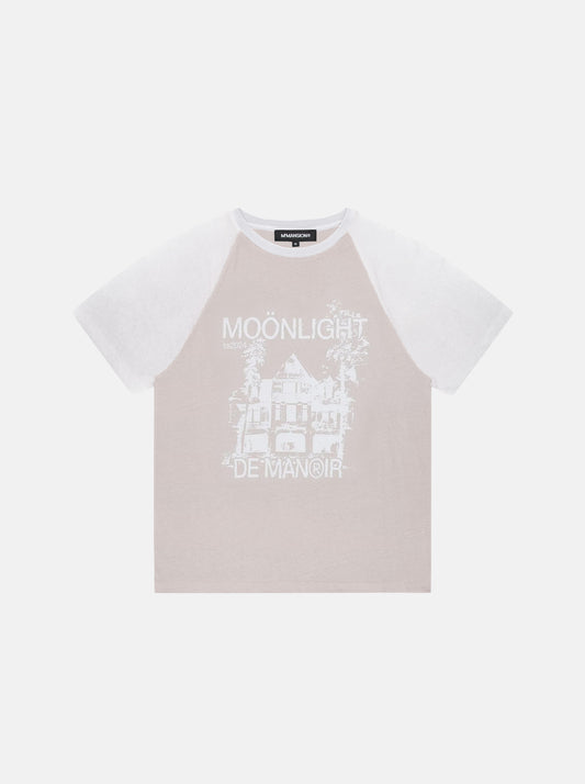 MANOIR T-SHIRT - LIGHT GREY - Moonlight Mansion