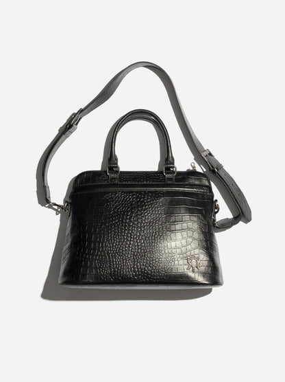 EMBLEM HANDBAG - CROCO