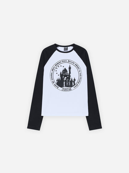 CASTLE LONGSLEEVE - WHITE / BLACK
