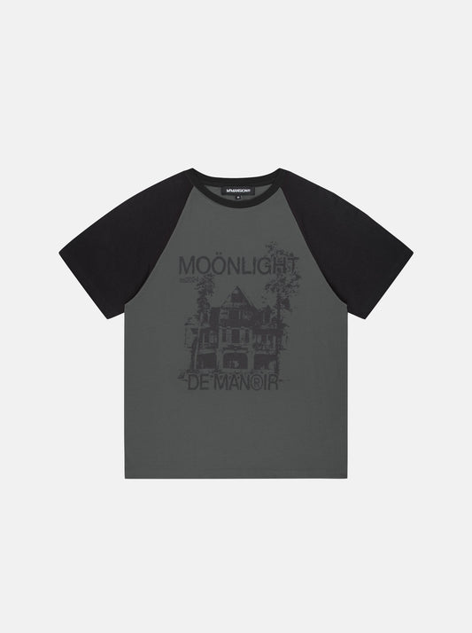 MANOIR T-SHIRT - DARK GREY - Moonlight Mansion
