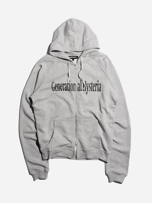 GENERATIONAL HYSTERIA ZIP-UP - MELANGE GREY