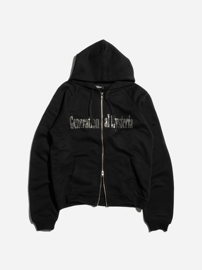 HYSTERIA ZIP-UP - BLACK